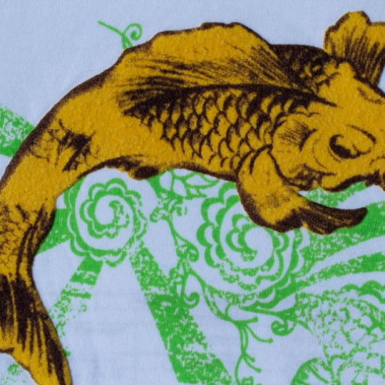 In giả da trên vải